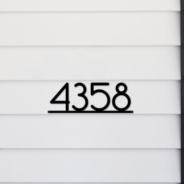 Metal House Numbers Sign with Underline